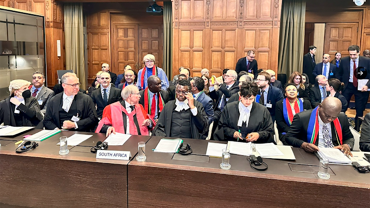 South Africa's delegation at the International Court of Justice in The Hague. Picture: GCIS