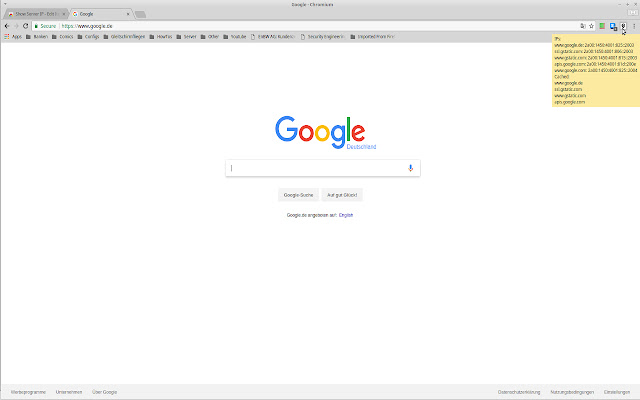 Show Server IP chrome extension