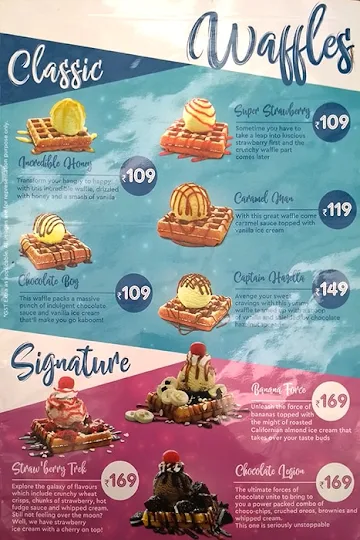 Baskin Robbins menu 