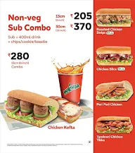 Subway menu 5