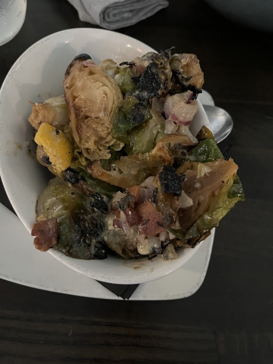 Bluecheese and orange brussle sprouts