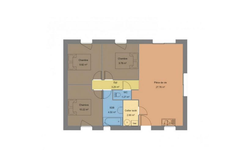  Vente Terrain + Maison - Terrain : 310m² - Maison : 69m² à Bannalec (29380) 