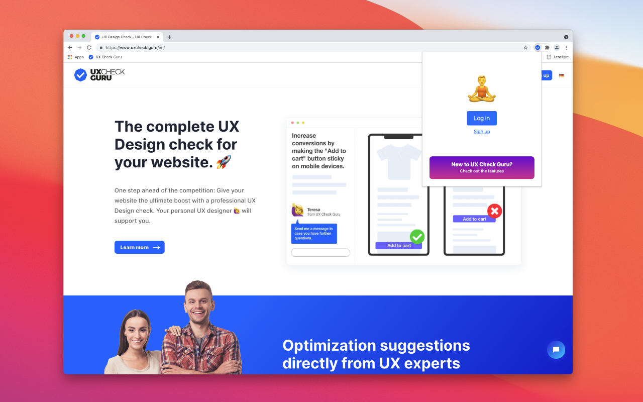 UX Check Guru - Leave feeback on any website Preview image 0