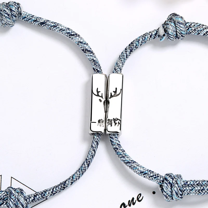 Title 5, Rood touw armband voor koppels, meerdere cirkel...
