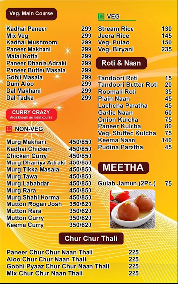 Murthal Paratha Or Chur Naan Since 2007 menu 