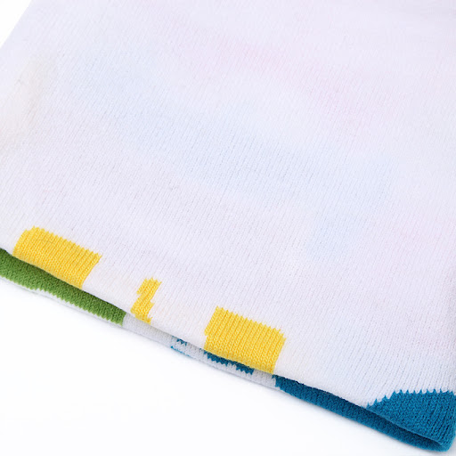 Title 6, Double-layer Knitted Rainbow Parent-child Beani...