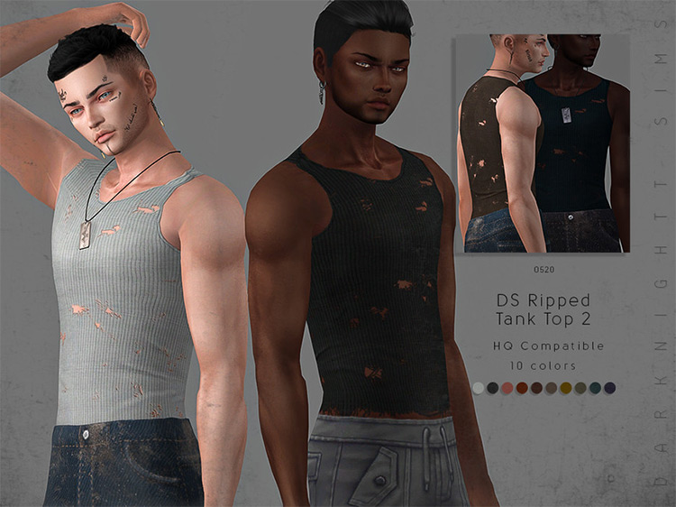 Apocalypse Ripped Tank Top / TS4 CC