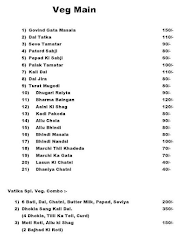 Prince Vatika menu 1