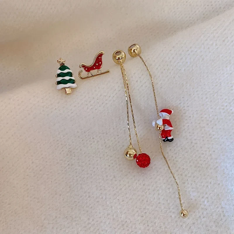 Title 3, Ins Fashion Xmas oorbellen met bewegende kerstm...