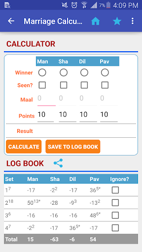 Screenshot Marriage Taas Calculator