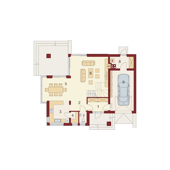 Peronia - Rzut parteru