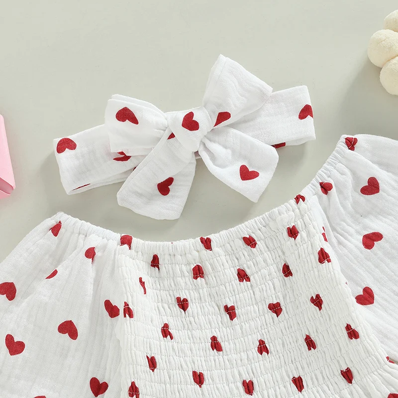 Valentijnsdag Love Print Romper, de perfecte outfit om liefde te vieren. Combineert stijl en comfort, ideaal voor romantische gelegenheden.