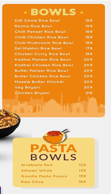 Rolls & Bowls Company menu 