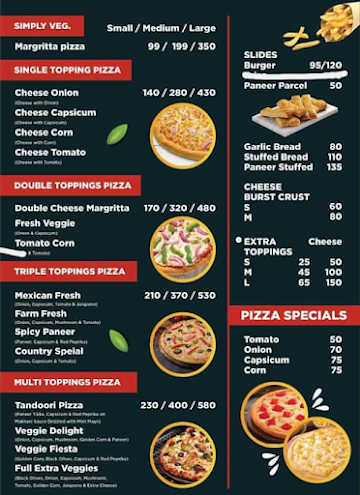 Chef Pizza menu 