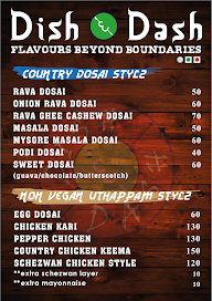 Dish &  Dash menu 8