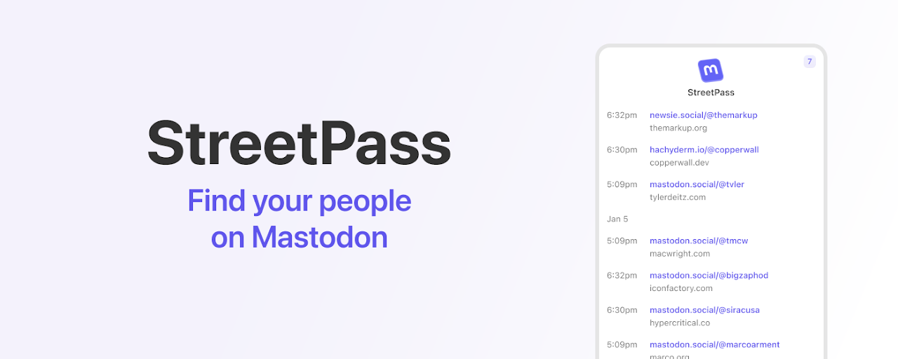 StreetPass for Mastodon Preview image 1