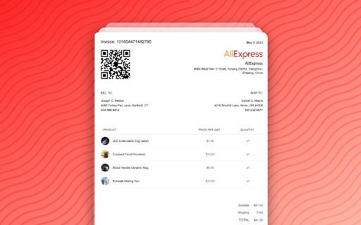 AliBilling - Download AliExpress Invoice