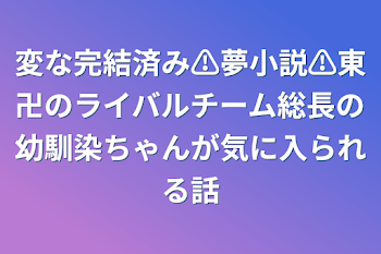 「変な完結済み⚠夢小説⚠東卍のライバルチーム総長の幼馴染ちゃんが気に入られる話」のメインビジュアル