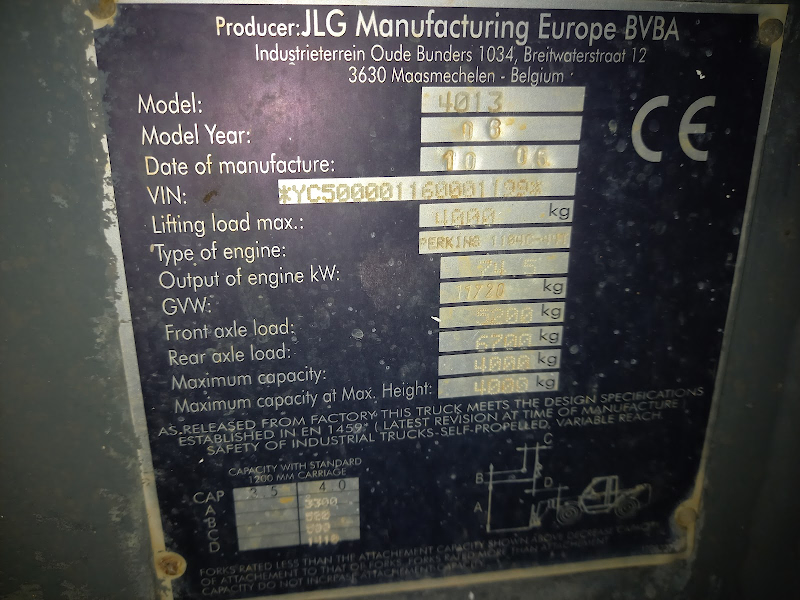 Afbeelding van een JLG 4013