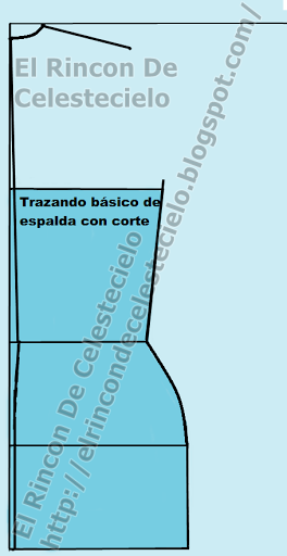 Ubicar el costado completo y dejando la medida de la sisa