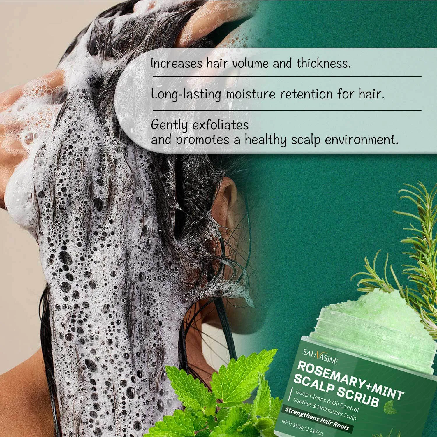 Title 6, Rozemarijn Munt Hoofdhuid Scrub Shampoo met Mas...