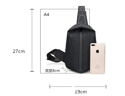 Title 1, Mens Waterproof Oxford Cloth Chest Bag with US...