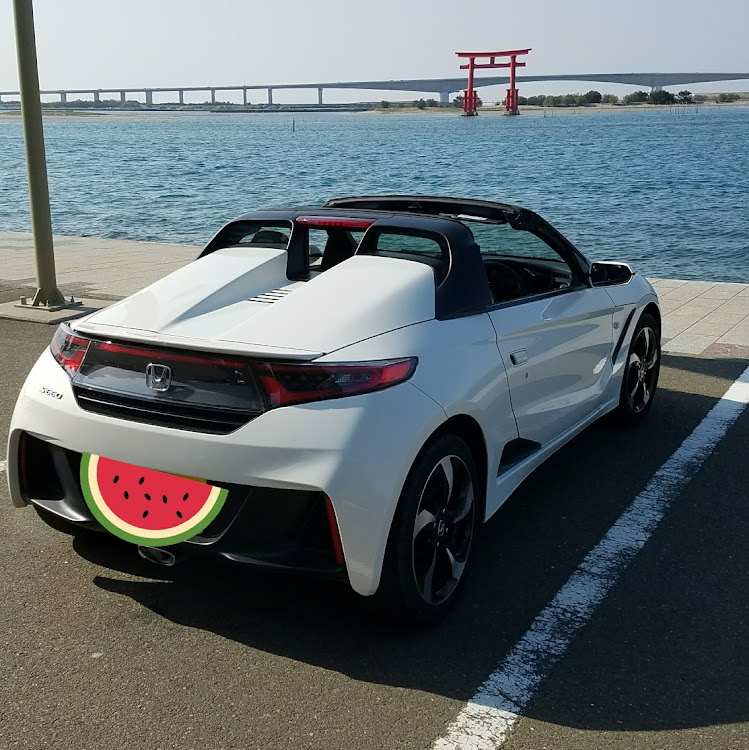 S660のS660・オープンカー・鳥居・湖に関するカスタム事例の投稿画像1枚目