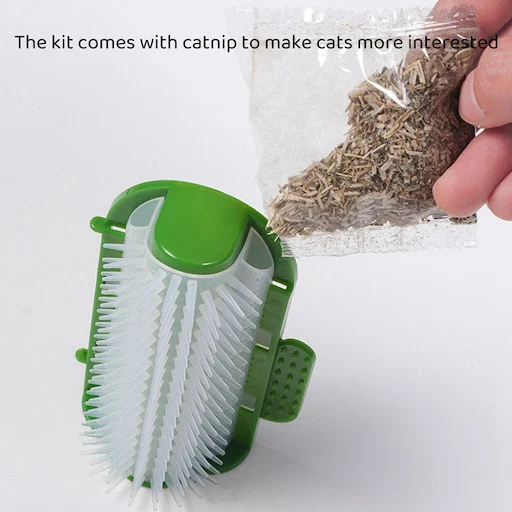 Cat Brush Comb Cat Toy Pet Wall Brush Corner Cat Dog Massage Self Groomer Comb Brush Kitten Rubs with A Tickling Comb