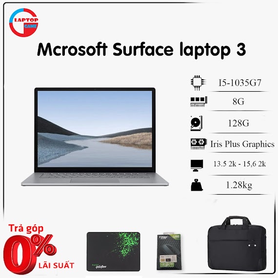 [Mã 1212Elsale10 Giảm 5% Đơn 3Tr] [Mới 100%] Microsoft Surface Laptop 3 Màn 2K Cảm Ứng (Refurbised Certified)