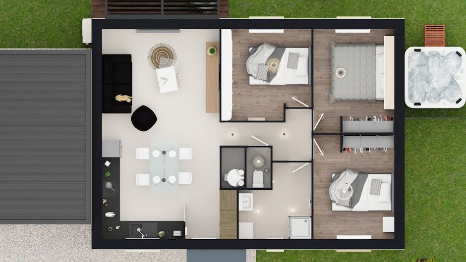 Vente maison neuve 4 pièces 71.77 m² à Réalcamp (76340), 150 500 €