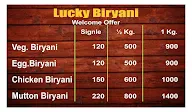 Lucky Biryani menu 1