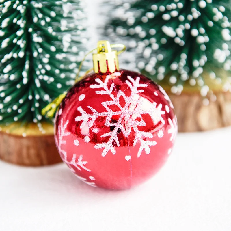 Title 6, Pendentif Arbre de Noël avec Boules Peintes Flo...