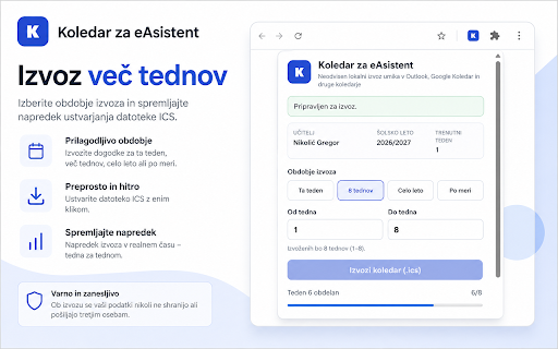 Koledar za eAsistent screenshot 2