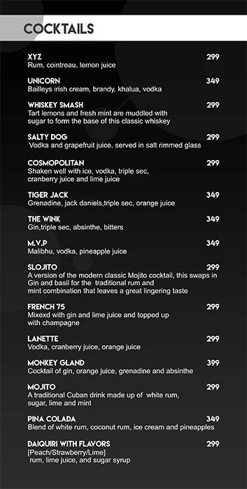 Elcy menu 