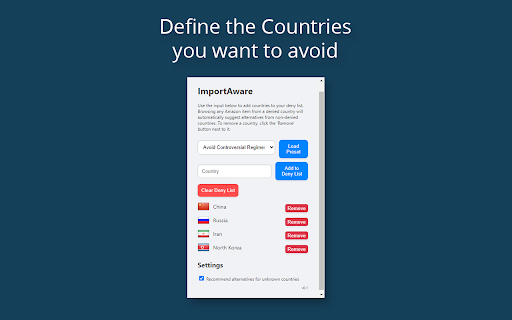 ImportAware - Shop Smarter on Amazon with Country of Origin Insights