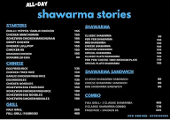 Shawarma Stories menu 1