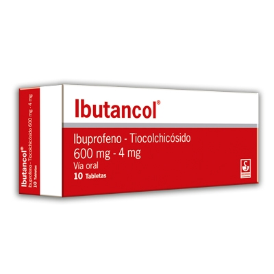 Ibutancol Ibuprofeno + Tiocolchicosido 600mg/4mg Siegfried x 10 Tabletas