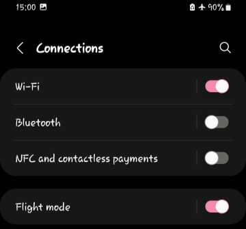 Once you choose the airplane mode. Simply go back to settings and make the adjustment.