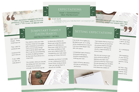 Jumpstart Family Faith Habits Instructions and Expectations