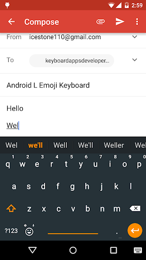 Emoji Orange Lollipop keyboard