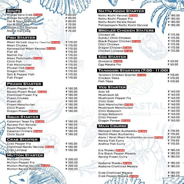 Coastle Catch menu 