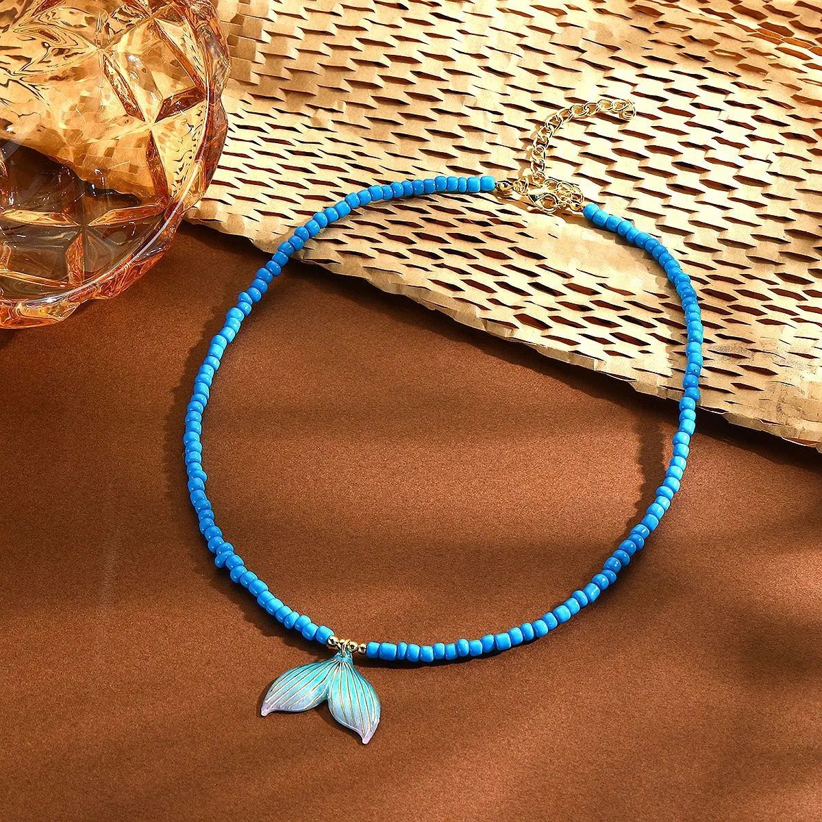 Title 2, Kleurrijke rijstkorrelvormige kralenketting met...