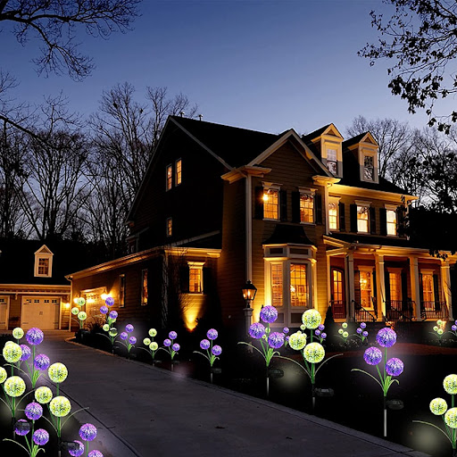 Title 4, Solar Garden Simulation Dandelion Onion Ball Gr...