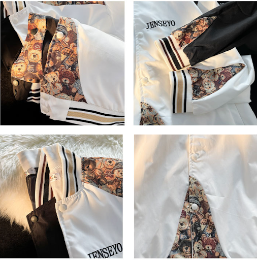 Title 6, Mens Loose And Casual Retro Baseball Jacket Co...