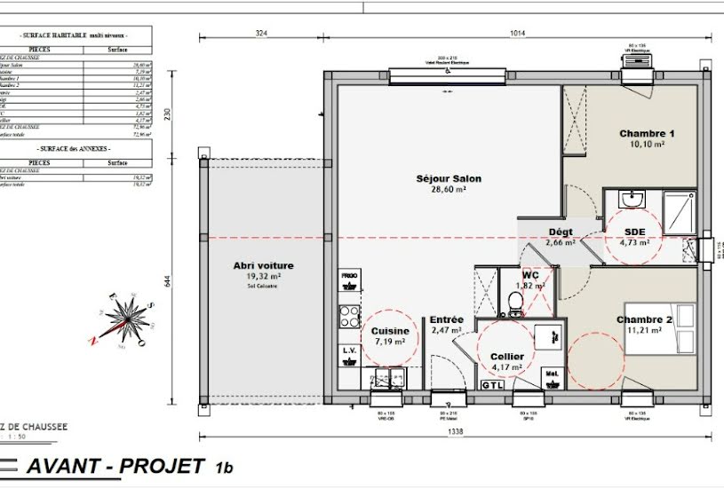  Vente Terrain + Maison - Terrain : 594m² - Maison : 70m² à Saint-Bris-des-Bois (17770) 