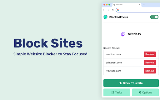 BlockedFocus: Simple Website Blocker to Stay Focused