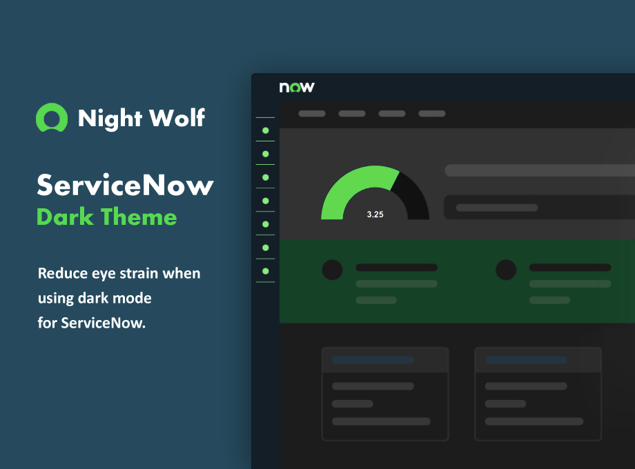 ServiceNow Dark Mode - NightWolf Preview image 1