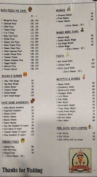Cafe Pizzazz menu 2