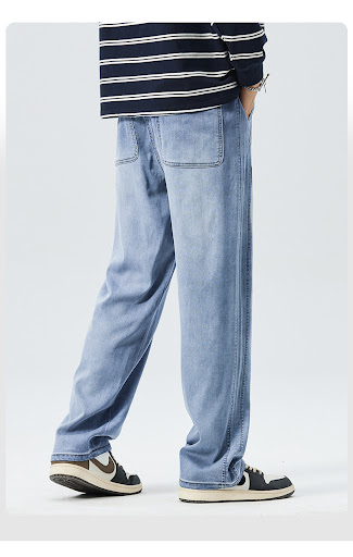 Title 9, Mens Loose Straight Ice Silk Thin Casual Wide ...