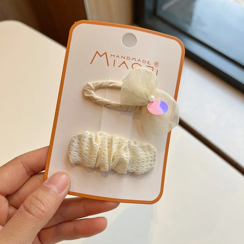 Broches para el pelo con lazo de encaje para niñas, pasadores de flores bordadas con perlas para bebés, accesorios adorables.